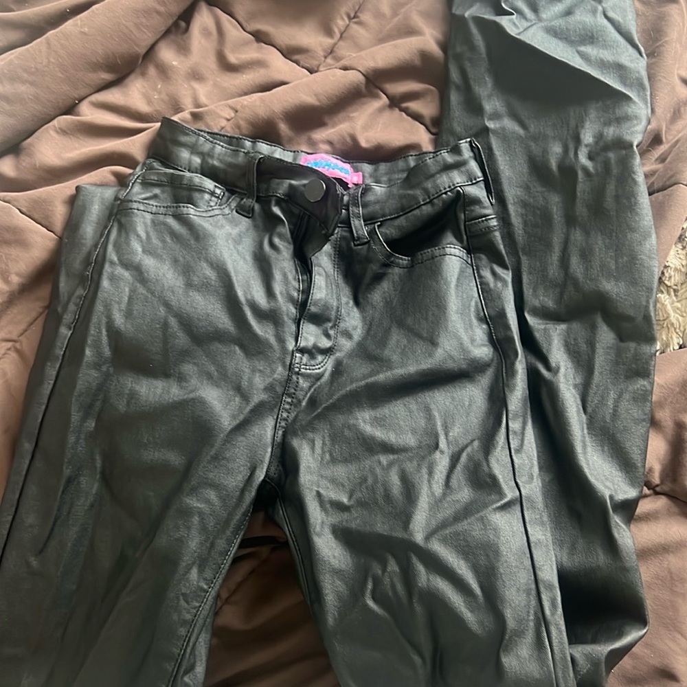 Flare leather pants misguided